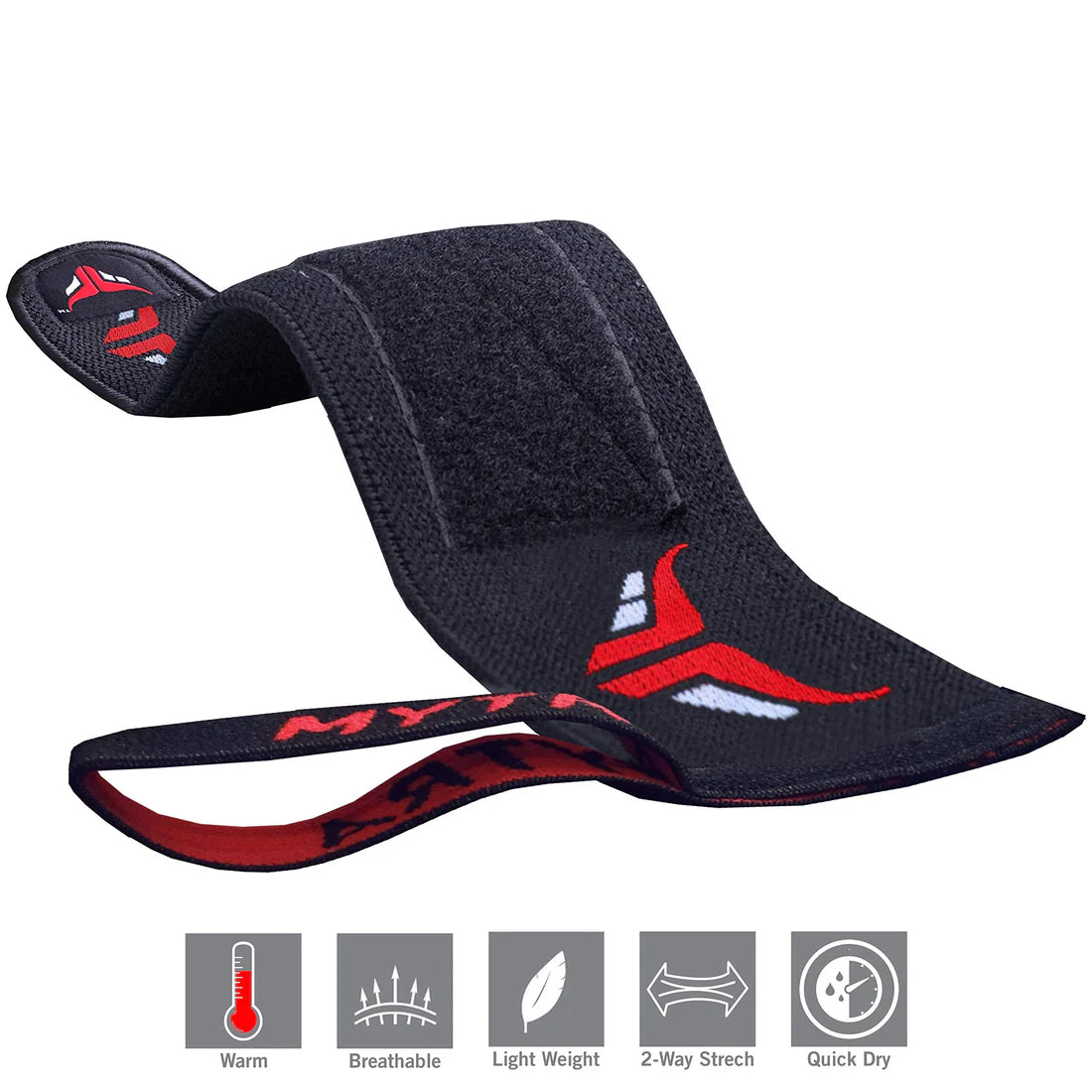 Heavy-Duty Wrist Wraps with Thumb Loop (1 Pair)