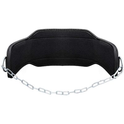 Full Black Neoprene Dip Belt, Soft Fitness Dipping Belt by Mytra Fusion