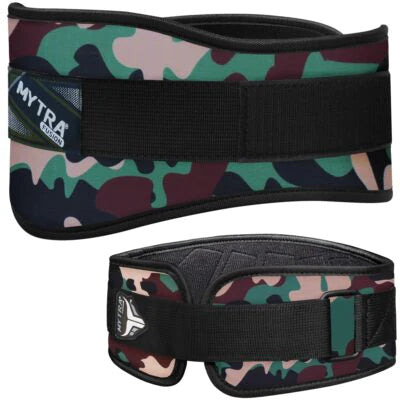 camouflage weight lifting belt by Mytra Fusion