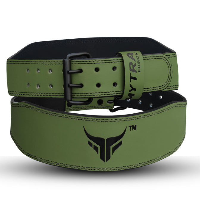 Mytra-Fusion-L8-Leather-Weightlifting-Belt-Gym-01-Green-Color